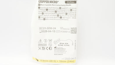Smiths Medical 21-3256-24 Gripper Micro Cannula & Safety Ndle 20G x 3/4inch